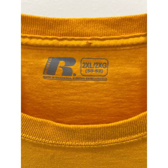 Russel Men's 2XL LSU Louisiana State University Tigers Yellow Blue T-shirt - Picture 4 of 5